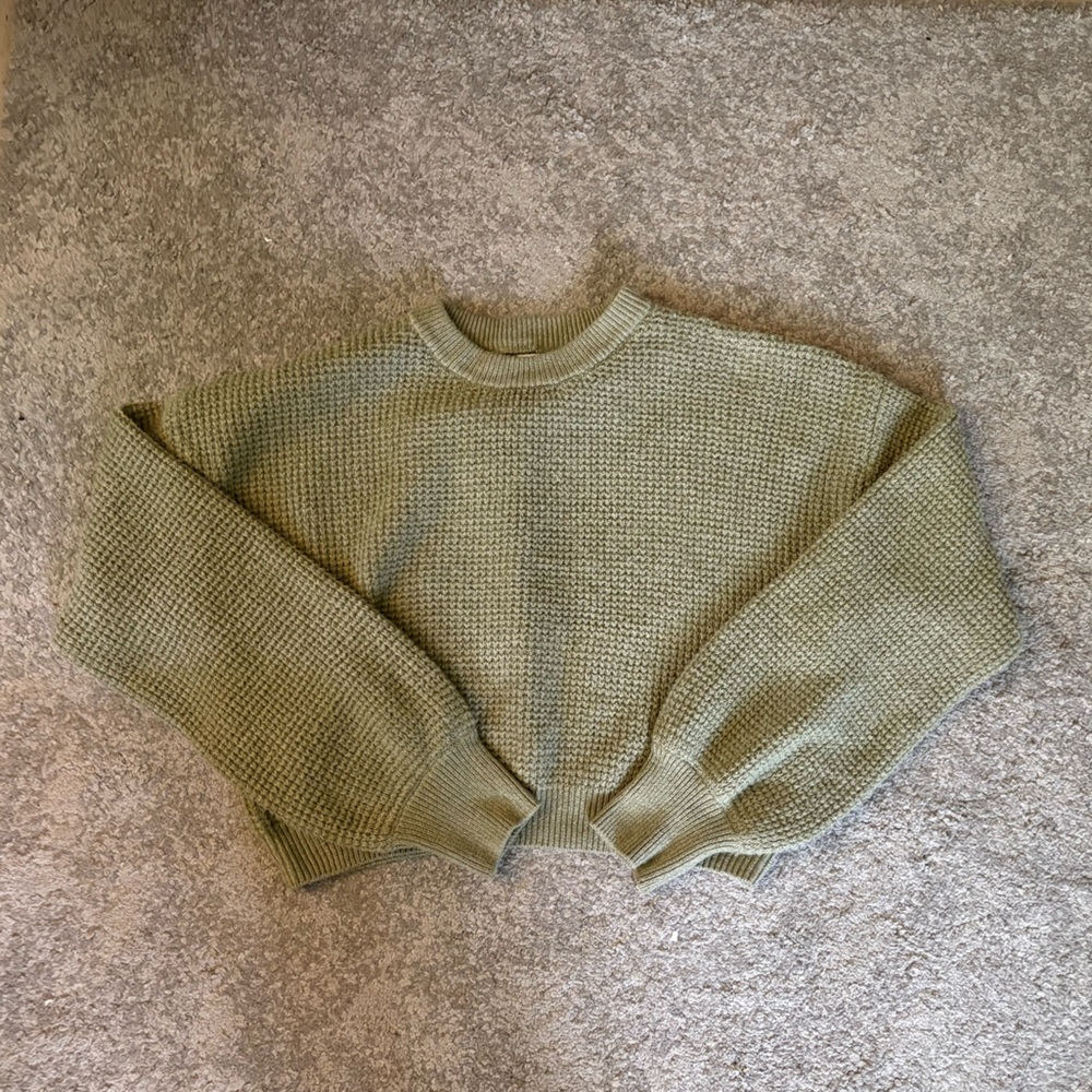 Pacsun Green Crop Sweater
